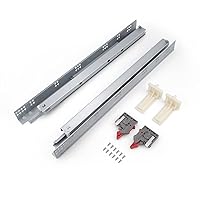 3 Pair Silver Drawer Slides Bottom Mount, Soft Close Drawer Slides 21 Inch, Heavy Duty Full Extension Concealed Kitchen Drawer Slides, 85 lb Load Capacity