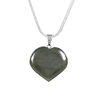 Heart Shape Green Onyx Gemstone Pendant 925 Sterling Silver Handmade Jewelry Christmas Gift