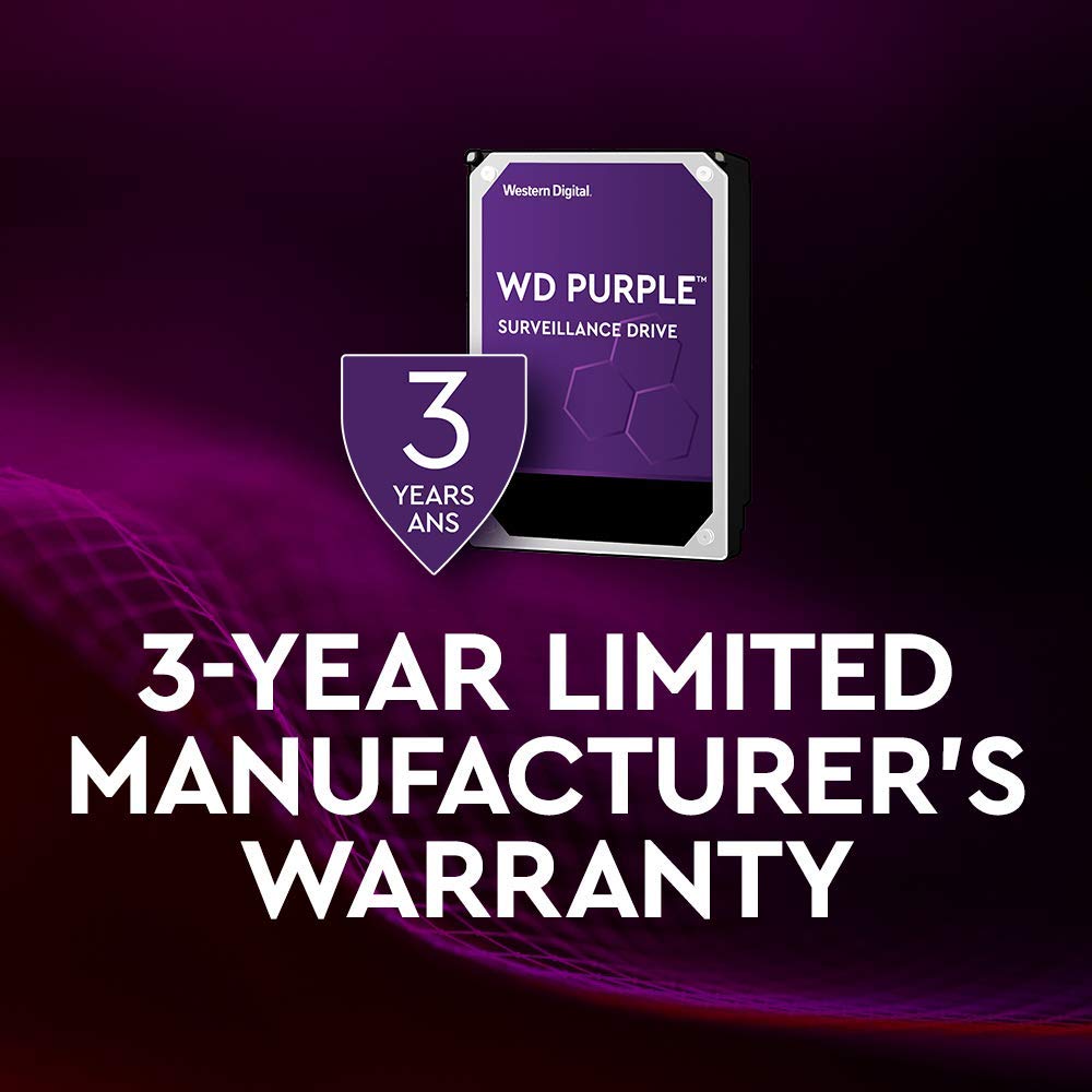 Western Digital 10TB WD Purple Surveillance Internal Hard Drive HDD - SATA 6 Gb/s, 256 MB Cache, 3.5
