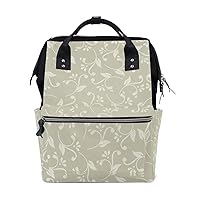 Diaper Bag Backpack Seamless Floral Pattern Casual Daypack Multi-Functional Nappy Bags