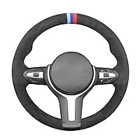 MEWANT Customizable Steering Wheel Cover for BMW F87 M2 2015-2017 F80 M3 2014-2017 F82 M4 M5 F12 F13 M6 F85 X2 X5 M F86 X6 M F33 F30 M Sport