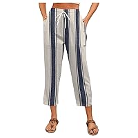 Off White Linen Pants Womens Solid Summer Palazzo Pants for Women Womens White Linen Pants