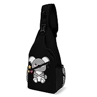 Cute Klola Printed Crossbody Sling Backpack Multipurpose Chest Bag Daypack for Travel Hiking