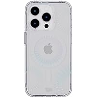 Tech21 Evo Sparkle case for iPhone 15 Pro - Compatible with MagSafe - Impact Protection Case - Lunar Clear