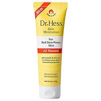 Dr. Hess Skin Moisturizer for Bed Sore Prone & Dry Skin, All Natural with Lanolin, Olive Oil, Jojoba Oil & Beeswax, Paraben & Sulfate Free, Hydrating Body & Face Cream, 4 oz