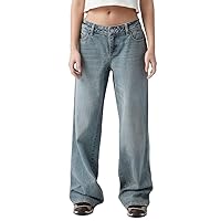 PacSun Women's Eco Dark Indigo Low Rise Baggy Jeans