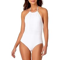 Anne Cole High Neck Keyhole One Piece