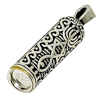 Silver 925 Grafted in Messianic Blessed Mezuzah Pendant and Chain Messiah Symbols from Israel