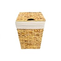 Trademark Innovations Wicker Laundry Hamper Basket with Lid and Liner