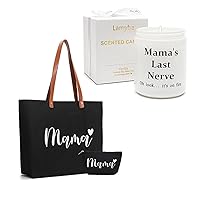 Lamyba Mothers Day Gifts for Mama From Daughter Son Kids, New Mom Gifts Bag and Mama’s Last Nerve Scented Candle