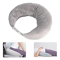 BBL Pillow After Surgery, BBL Pillow for Sitting Sleeping Driving, Hemorrhoid Pillow Seat Support Cushio for Butt with Hole, Butt Donut Pillow for Woman,Grey