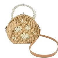 Pearl purse Straw Bagbasket purse Straw beach bag Straw purse Woven tote bag for women