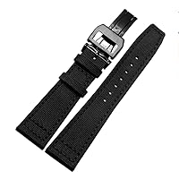 20mm 21mm 22mm Canvas Leather Watch Band Strap Fits For IWC PILOT'S WATCHES PORTUGIESER PORTOFINO FAMILY