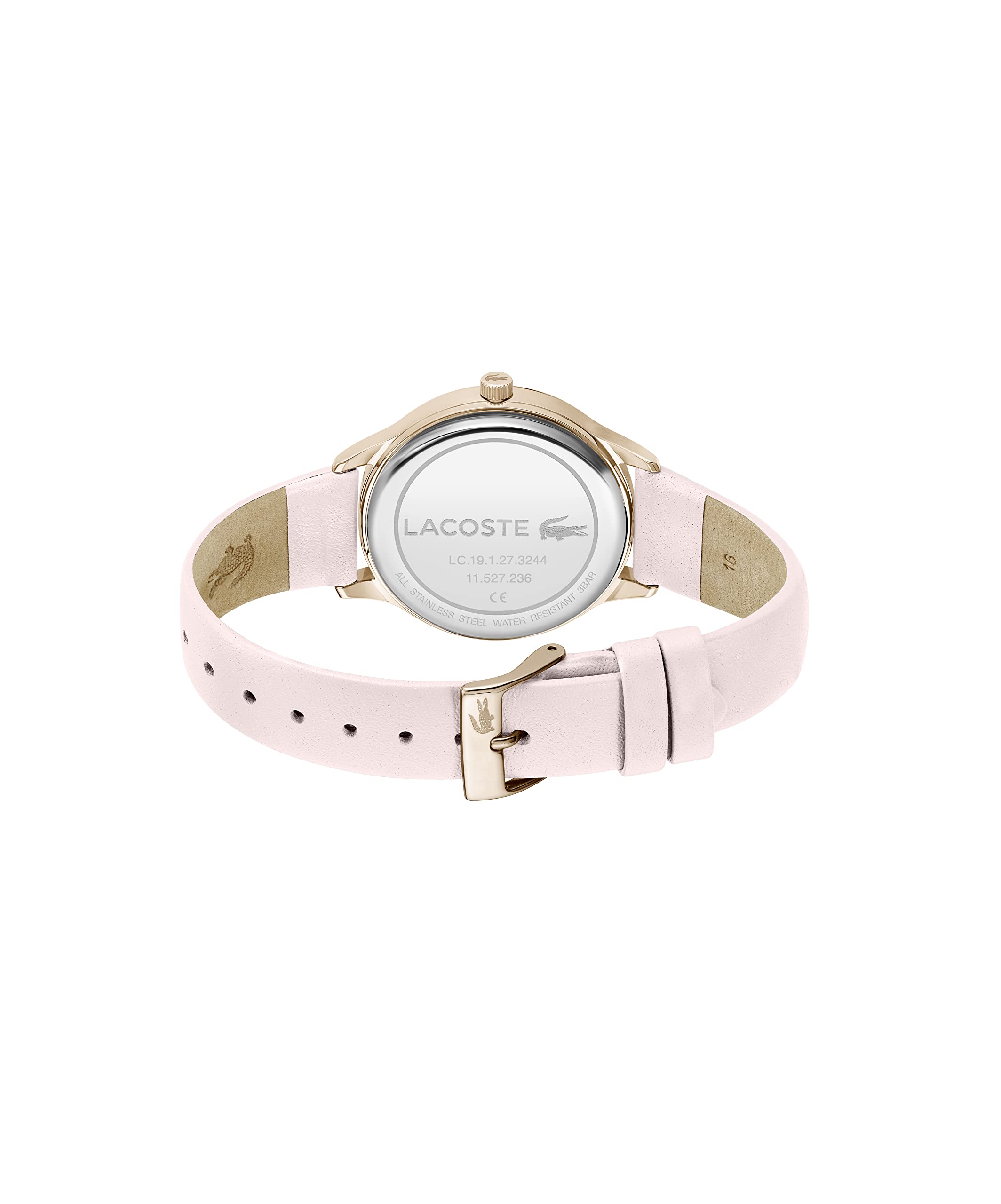 Lacoste Club Women's Quartz Stainless Steel and Leather Strap Watch, Color: Pink (Model: 2001258)