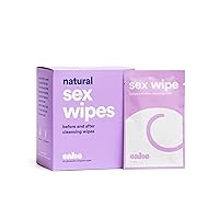 Hello Cake Sex Wipes - Flushable Wipes for Adults with Honeysuckle - Natural, PH Balanced, Biodegradable, Hygiene Wipes for the Bedroom (12 Count Bag)