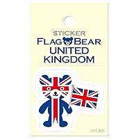 Moon Graphic Sticker Flag Bear UK S FBS02