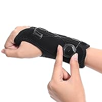 CyberDyer Wrist Brace for Carpal Tunnel for Left Right Wrist Hand Wrist Brace with Knob Adjustable Wire Support for Men Women Fully Hand Support for Tendonitis Injuries Wrist Pain Sprained