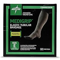 Medline Medigrip Elastic Tubular Bandages, Size E, For Legs or Small Thighs,Yellow