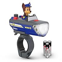 PAW Patrol Chase Bike Light, Ideal for Kid's Bikes and Scooters, PAW Patrol Toy Flashlight for Boys and Girls, Use as a Camping Flashlight and Outdoor Light (Batteries Included)