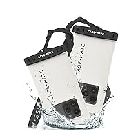 Case-Mate IP68 Waterproof Phone Pouch - Travel Beach Cruise Ship Essentials - Floating Waterproof Phone Case with Crossbody Lanyard for iPhone 15 Pro Max/ 14 Pro Max/ 13 Pro Max - Sand Dollar - 2 Pack