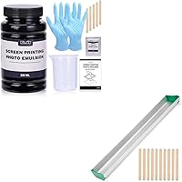 Caydo Screen Printing Photo Emulsion (8.5 Oz) with 16 Inch Aluminum Emulsion Scoop Coater for Screen Printing