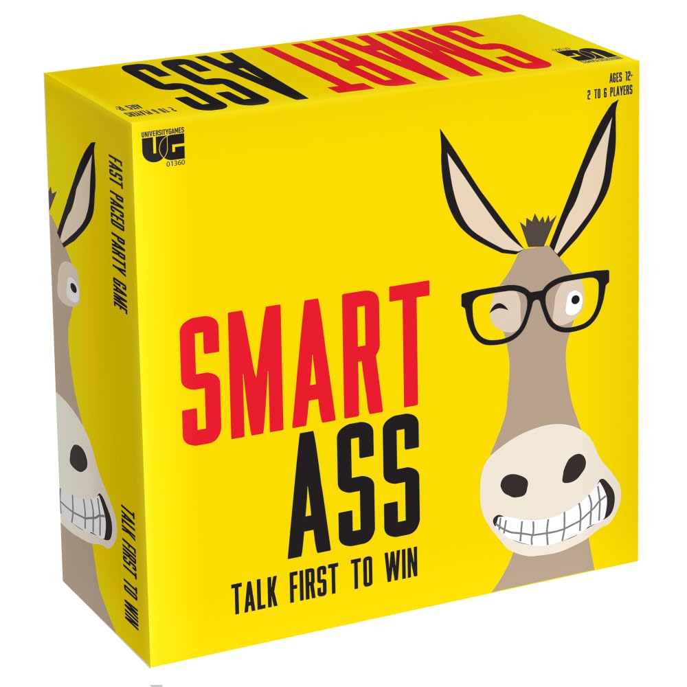 University Games, Smart Ass, The Ultimate Party Game, for Families and Adults Ages 12+, 2 to 6 Players