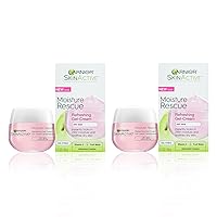 Moisture Rescue Refreshing Gel-Cream for Dry Skin, Oil-Free, 1.7 Oz (50g), 2 Count (Packaging May Vary)