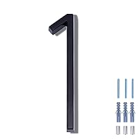 5 Inch Floating House Number 1, VONDERSO Black Metal Modern Outdoor Address Sign for Yard Street and Mailbox, Zinc Alloy Solid Address Numbers and Letters with Exquisite Drawing Process
