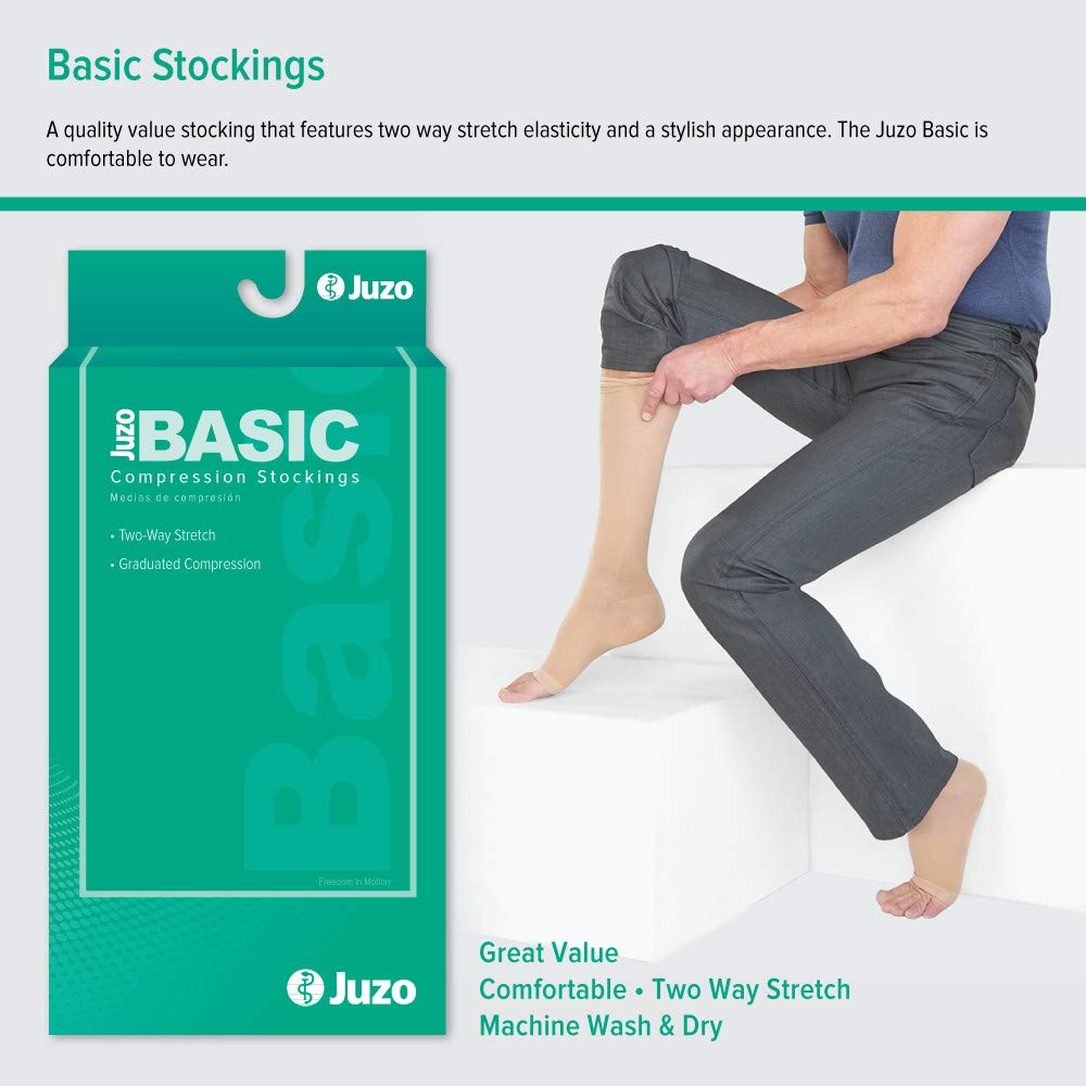Juzo Basic 4411ad 20-30mmhg Knee-High Open Toe Compression Stocking
