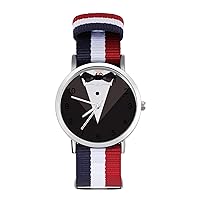 Man's Suit Women's Watch with Braided Band Classic Quartz Strap Watch Fashion Wrist Watch for Men