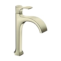hansgrohe Locarno Transitional Ribbon Spray 1-Handle 1 14-inch Tall Bathroom Sink Faucet in Polished Nickel, 04811830