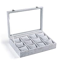 12 Grid Ice Velvet Pillow Men/Women Watch Box Display Disc Jewelry Storage Box Jewelry Jewelry Box