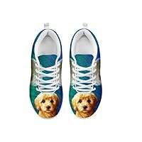 Cute Golden Doodle Dog Print Women's Casual Sneakers