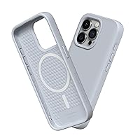 RhinoShield SolidSuit Case Compatible with Magsafe for [iPhone 15 Pro Max] | Shock Absorbent Slim Design Protective Cover with Premium Matte Finish 3.5M / 11ft Drop Protection - Ash Grey