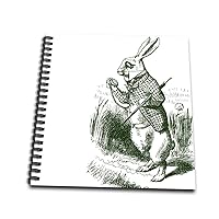 3dRose White Rabbit Late from Alice in Wonderland-Mini Notepad, 4 by 4-inch (db_179093_3)