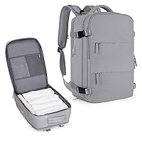Coowoz Large Travel Backpack For Women Men, Flight Approved, Waterproof Outdoor Sports Rucksack, Casual Daypack, Fit 15.6 Inch Laptop Shoes, Grey