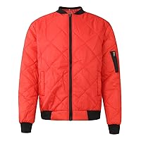 Men's Lightweight Puffer Winter Jacket Coat for Snow Ski Hiking Travel Stand Collar Warm Quilted Padded Jacket