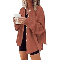 Womens Corduroy Button Down Shirts Color Block Long Sleeve Blouses Tops Jackets