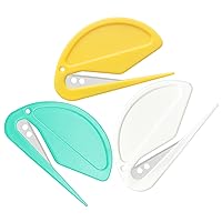 3 Pack Letter Opener, Utility Knife Box Cutters Plastic Letter Opener with Razor Blade, Open Envelopes with Ease