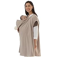 Konny Baby Carrier Winter Cover, Maternity Baby Carrier Hoodie, Women's Fleece Jacket, Maternity Coat, Nursing Hoodie Vest (Beige, Free Size)