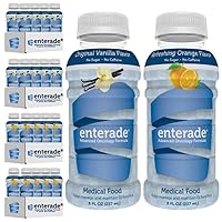 enterade AO 48 Bottles Orange and Vanilla Bundle, Specially Formulated to Reduce Treatment GI Side Effects, 8oz Orange (2 Packs of 12) + 8oz Vanilla (2 Packs of 12)