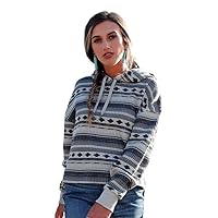 Western Sweatshirt Women Thermal Knit Hoodie CWK7468001