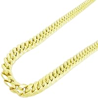 Mens 10k Yellow gold Yellow gold miami cuban hollow link chain 24