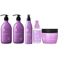 Luseta Curly Hair Shampoo and Conditioner & Hair Mask & Hair Oil & Leave in Conditioner Anti-Frizz, Smoothing for Curly Hair