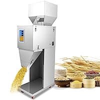 Hanchen Powder Filling Machine 10-999g Glitter Filling Machine with Foot Pedal Particle Weighing Automatic Bottle Bag Powder Filler for Tea Seeds Grains Powder Glitter 110v US Plug
