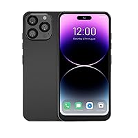 6.6 Inch Cell Phone, Face Recognition 8MP 24MP Camera 4GB RAM 64GB ROM Unlocked Cell Phone Quad Core Daily Use (Black)