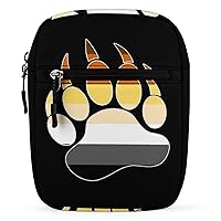 Gay Bear Pride Paw Unisex Crossbody Bag Small Shoulder Messenger Bag Lightweight Travel Purses