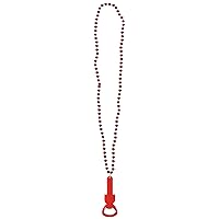 Red Beads with Bottle Opener