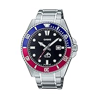 Casio Men's Classic Dive Style Watch, 200 M WR, Screw Down Crown and Case Back, MDV106 Series