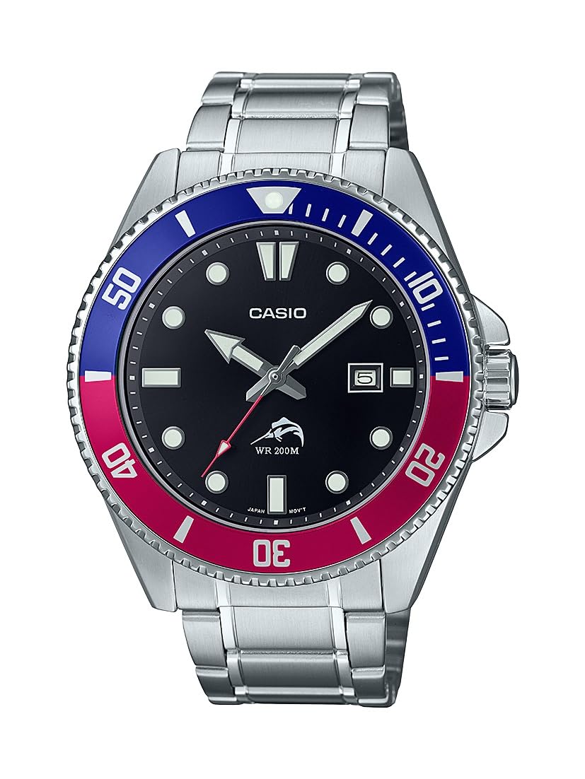 Casio Classic Diver Stainless Steel Watch Date Indicator MDV-106DD-1A3VCF
